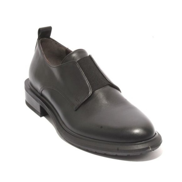 ITALIAN Black / Leather Stretch Slip-On Shoes